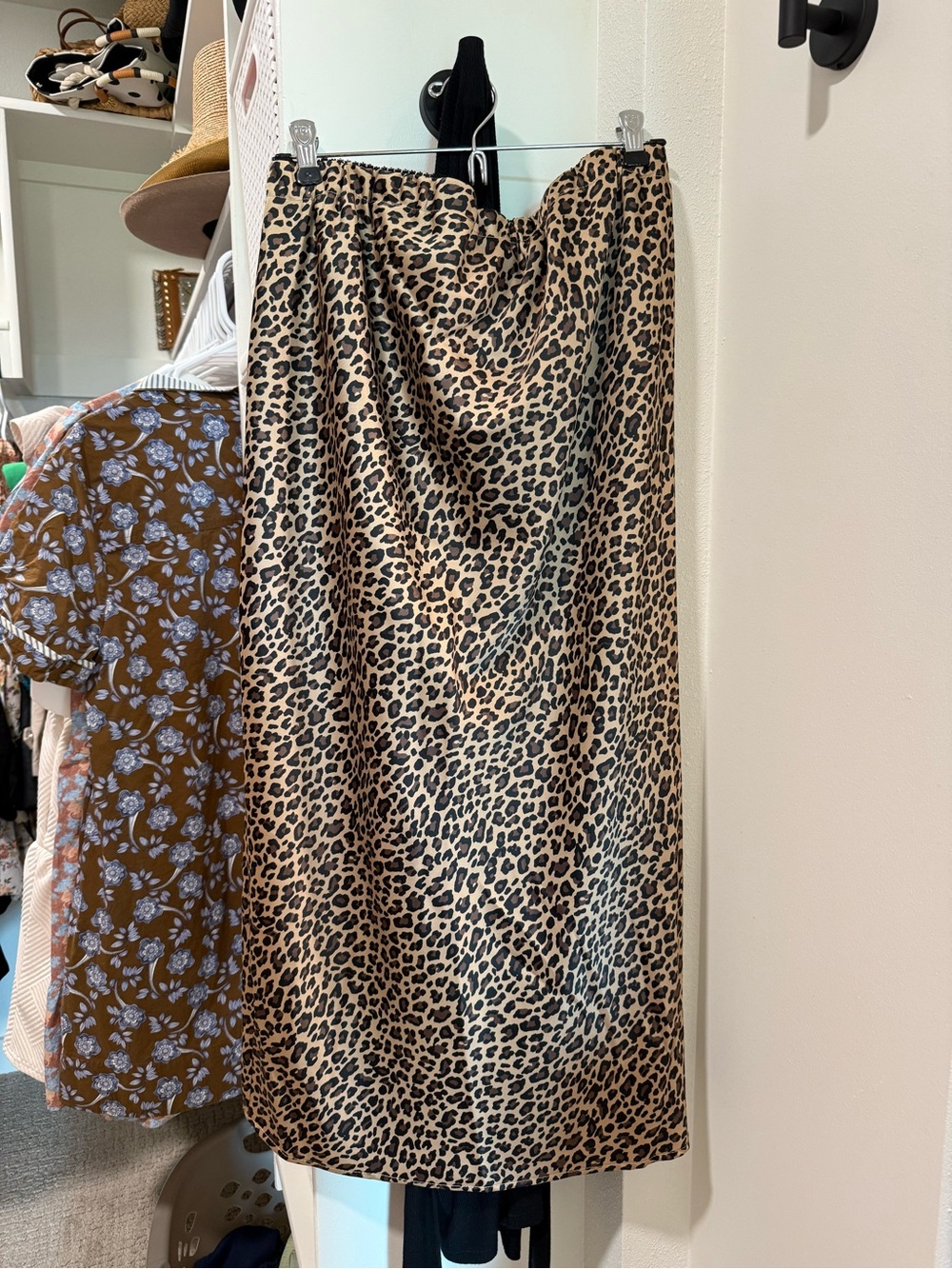Isabel Maternity by Ingrid & Isabel Leopard-Print Midi Skirt - Tan & Black